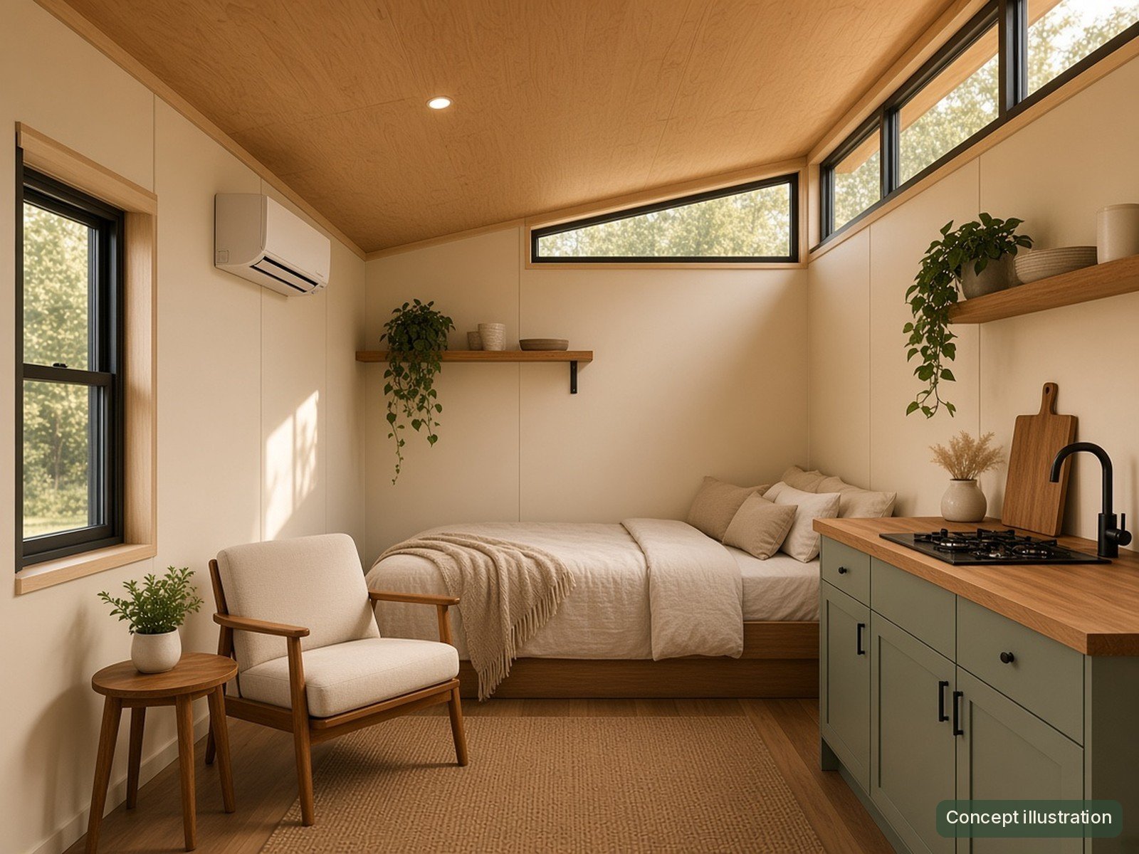 The Casita interior, concept illustration
