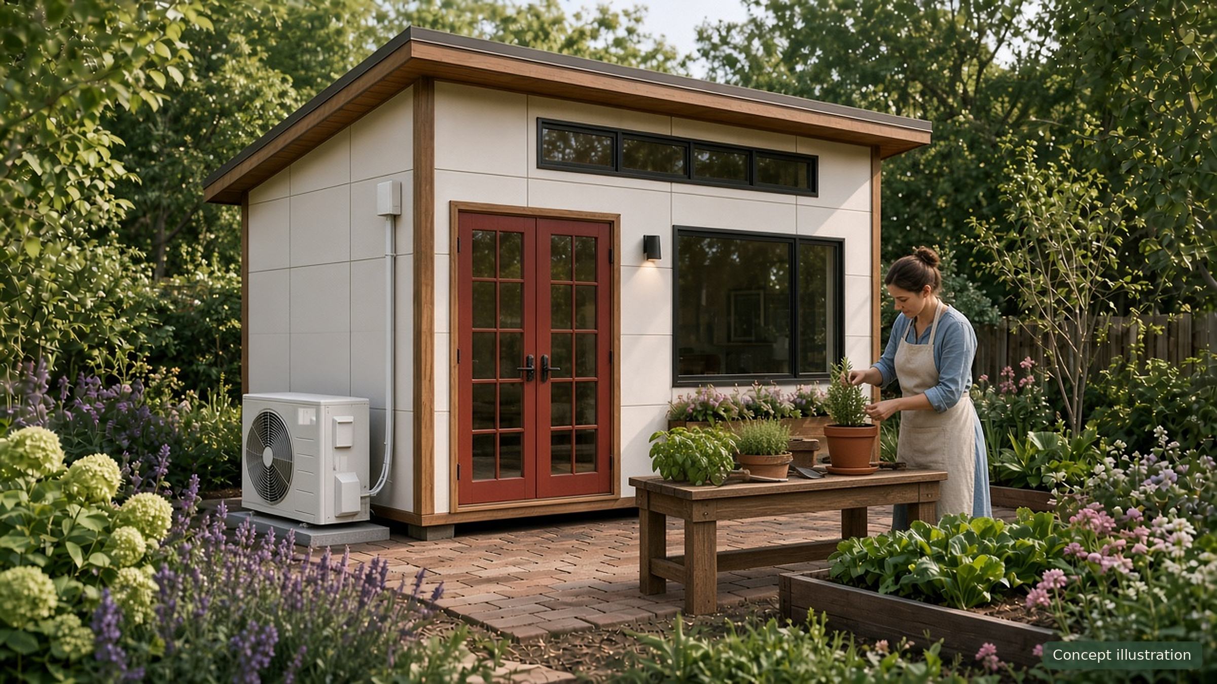 The Garden Room, potting, concept illustration