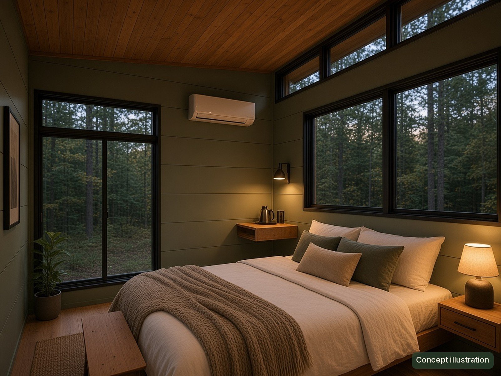 The Porch House interior, concept illustration