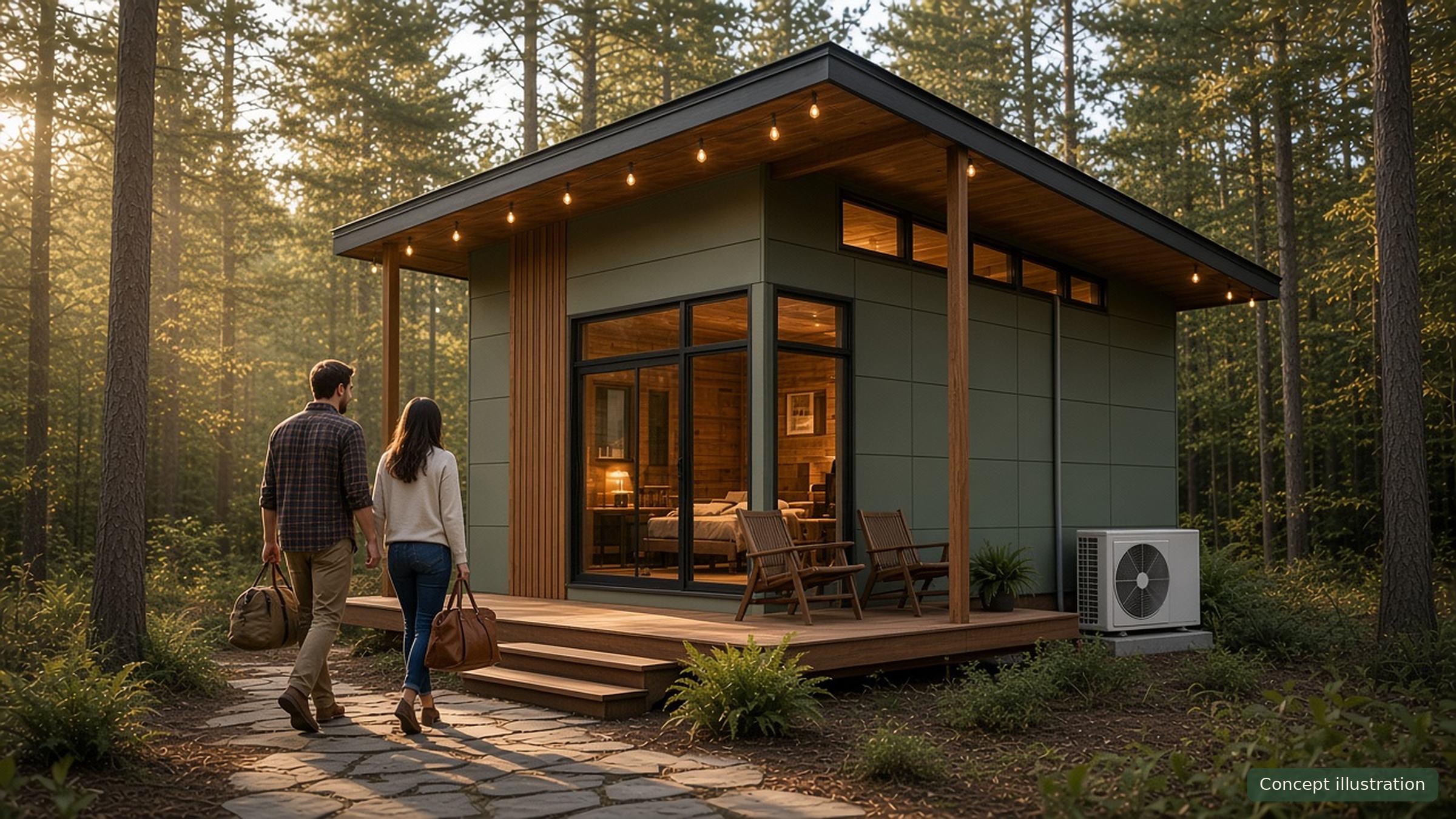 Getaway Rental: The Porch House, concept illustration