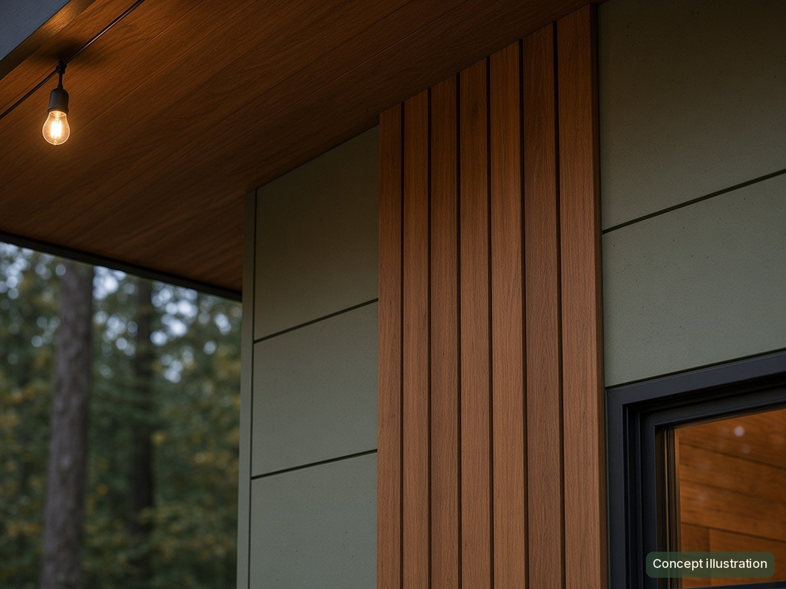 The Porch House siding, concept illustration